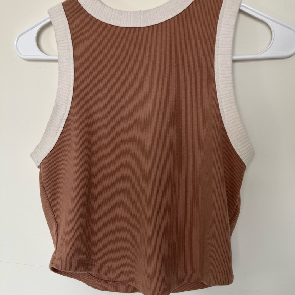 Wild Fable Brown Crop Tank Top